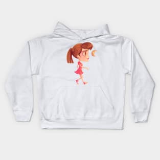 Lunar walk Girl Kids Hoodie